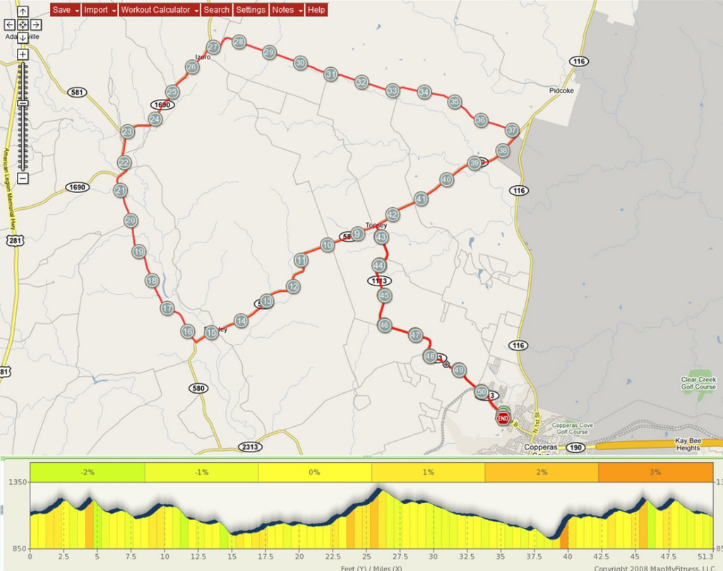 Megan Baab Memorial Race 2014 Map