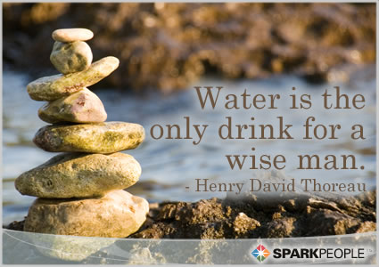 Wat is only drink for a wise men. -Henry David Thoreau