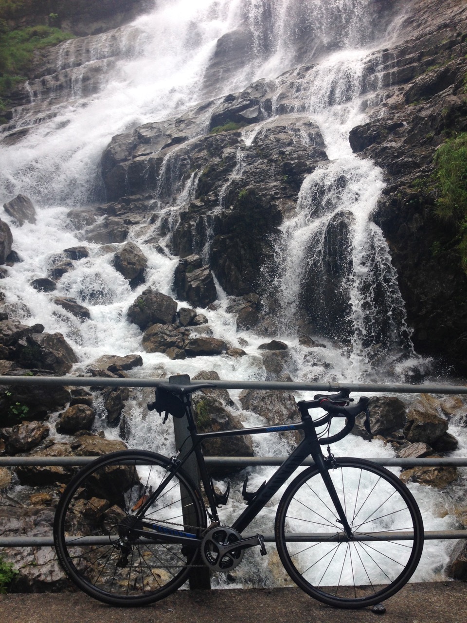 Picture of waterfall and bike